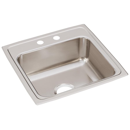 Elkay Lustertone Ss 19.5X19X7.5 Single Bowl Drop-In Sink With Quick-Clip LRQ19192